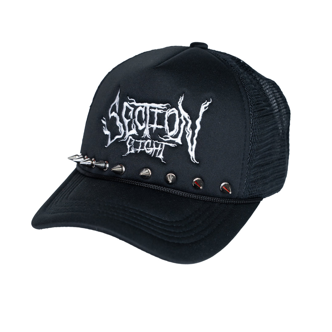 SECTION 8 SPIKED TRUCKER - BLACK