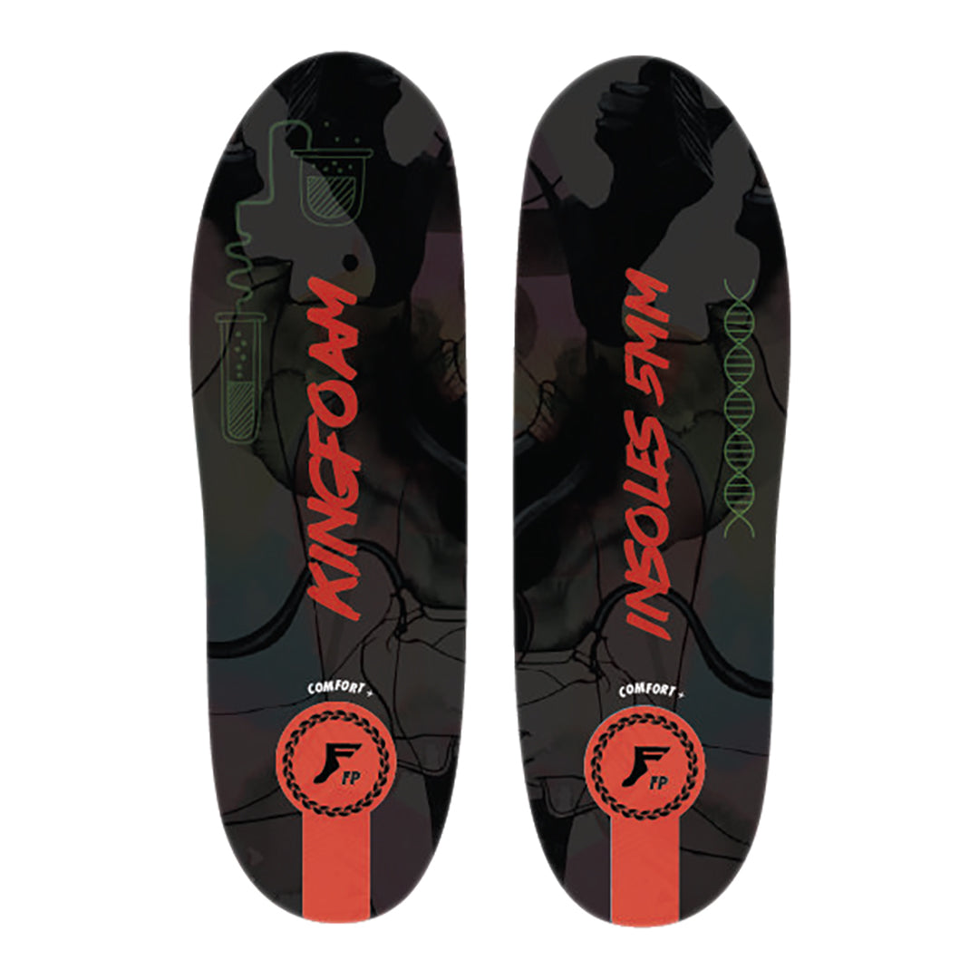 KINGFOAM FLAT INSOLES - BLACK/CAMO RED