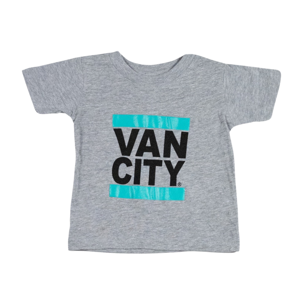 T-shirt VO pour bébé UnDMC - Gris/Bleu sarcelle