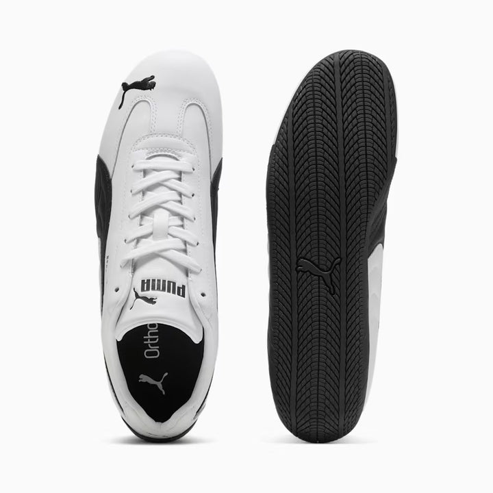WOMENS PUMA SPEEDCAT LEATHER 40357402-100 - WHITE/BLACK