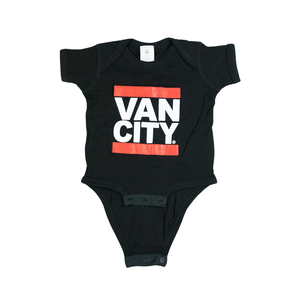 Grenouillère pour bébé VO UnDMC - Noir/Rouge