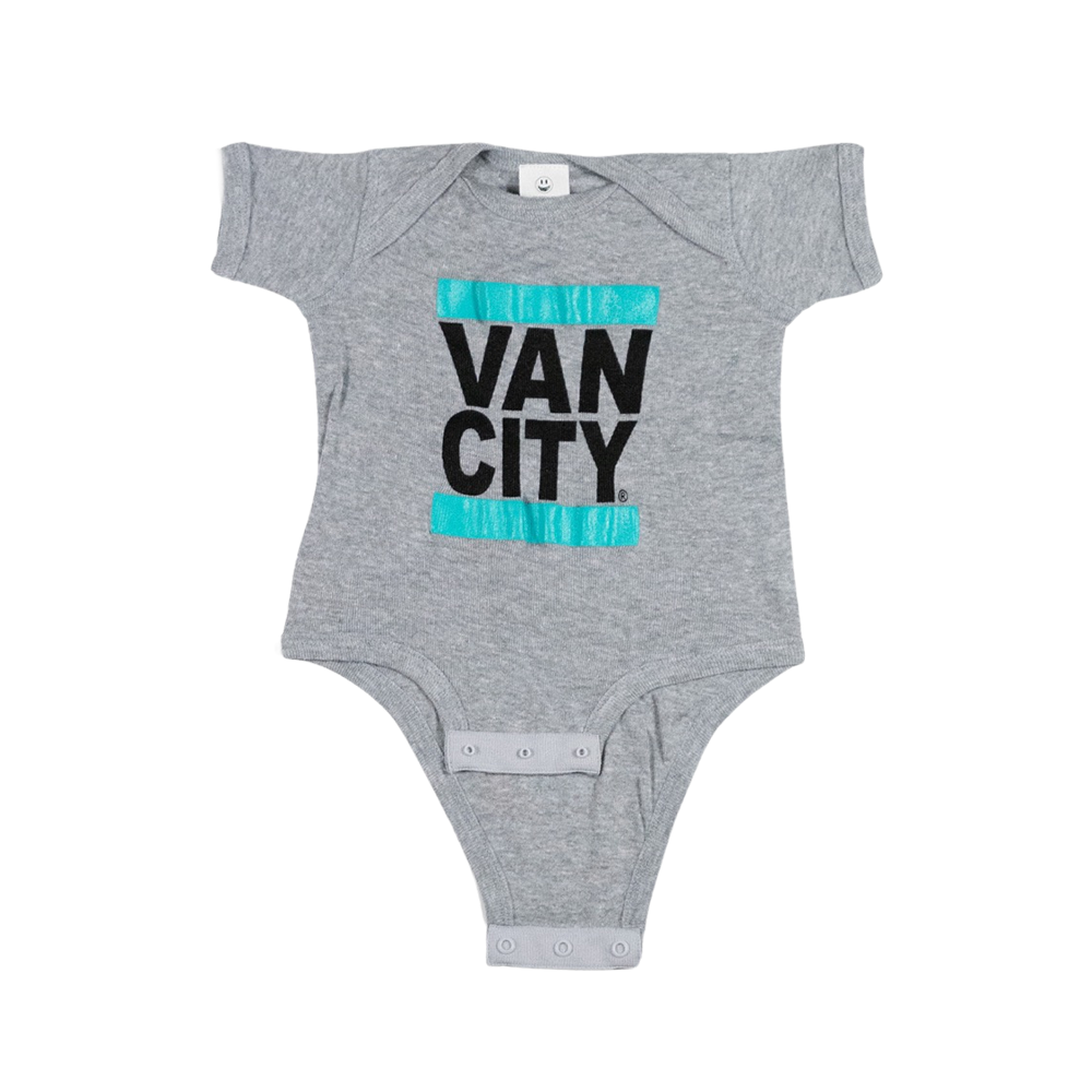 Grenouillère pour bébé VO UnDMC - Gris/Bleu sarcelle