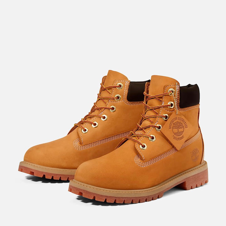 TIMBERLAND PREMIUM BOYS 6 INCH LACE UP BOOT - WHEAT