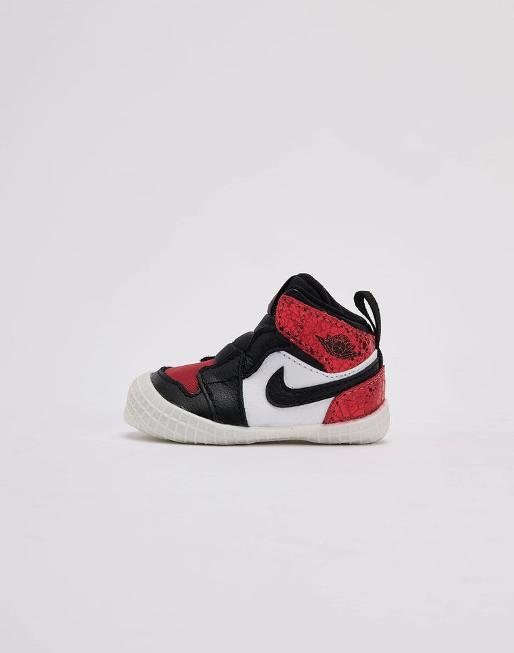 JORDAN 1 CRIB BOOTIE AT3745-602 "RUBY" - VARSITY RED/ BLACK/WHITE