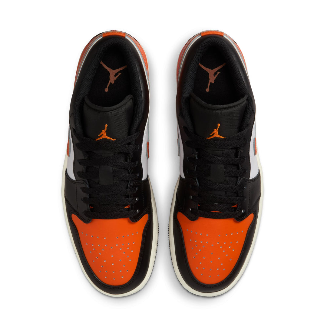AIR JORDAN 1 LOW 553558-081 "SHATTERED BACKBOARD ALTERNATE" - BLACK/STARFISH/WHITE/SAIL