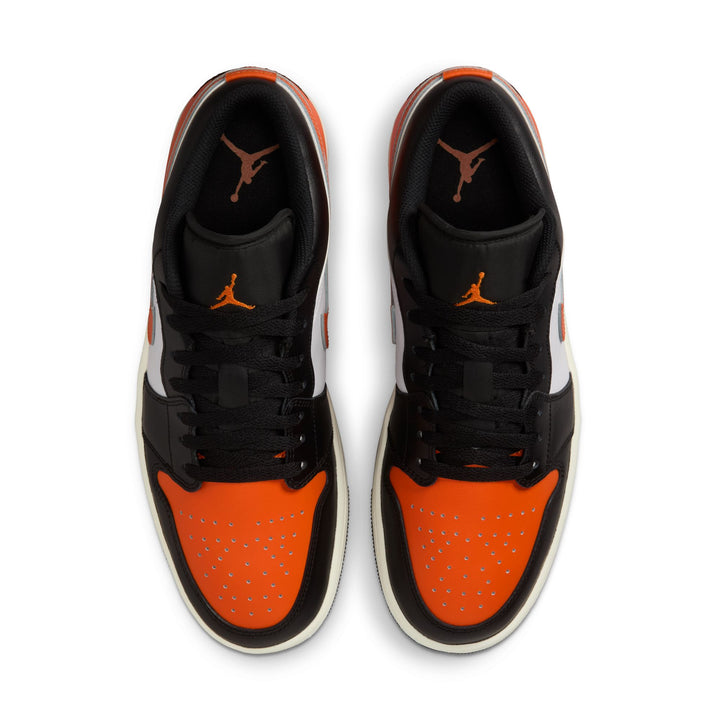 AIR JORDAN 1 LOW 553558-081 "SHATTERED BACKBOARD ALTERNATE" - BLACK/STARFISH/WHITE/SAIL