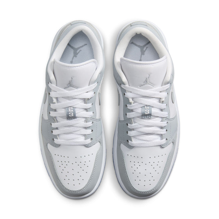 WOMENS AIR JORDAN 1 LOW DC0774-105 "WOLF GREY" - WHITE/WOLF GREY/ALUMINUM