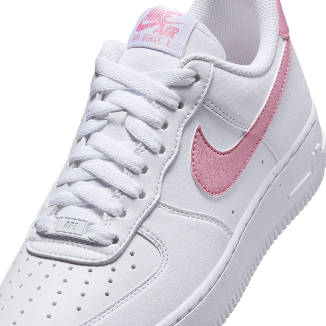 WOMENS AIR FORCE 1 '07 NEXT NATURE DC9486-111 "ELEMTNAL PINK'' - WHITE/ELEMENTAL PINK