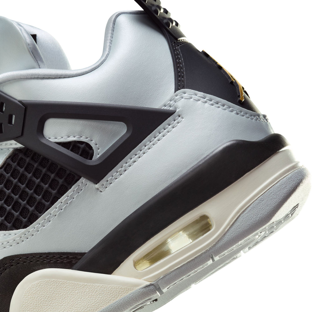 AIR JORDAN 4 RETRO (GS) FZ8585-070 "PLATINUM GOLD" - PURE PLATINUM/METALLIC GOLD/BLACK/SAIL