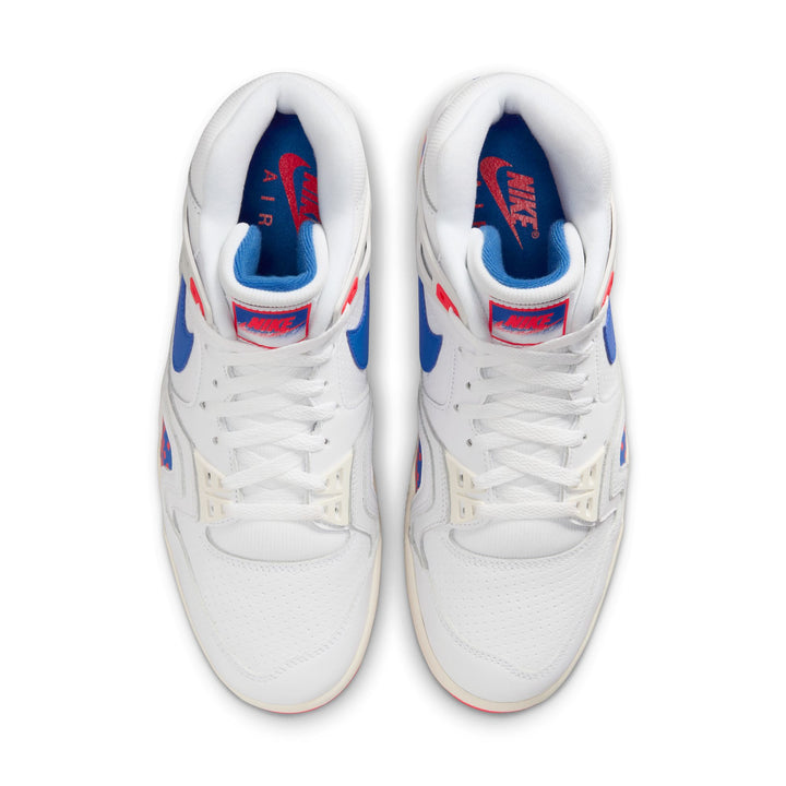 NIKE AIR TECH CHALLENGE II QS FZ9033-102 "PIXEL COURT" - WHITE/ROYAL BLUE/LASER CRIMSON/PALE IVORY/PLATIUM TINT