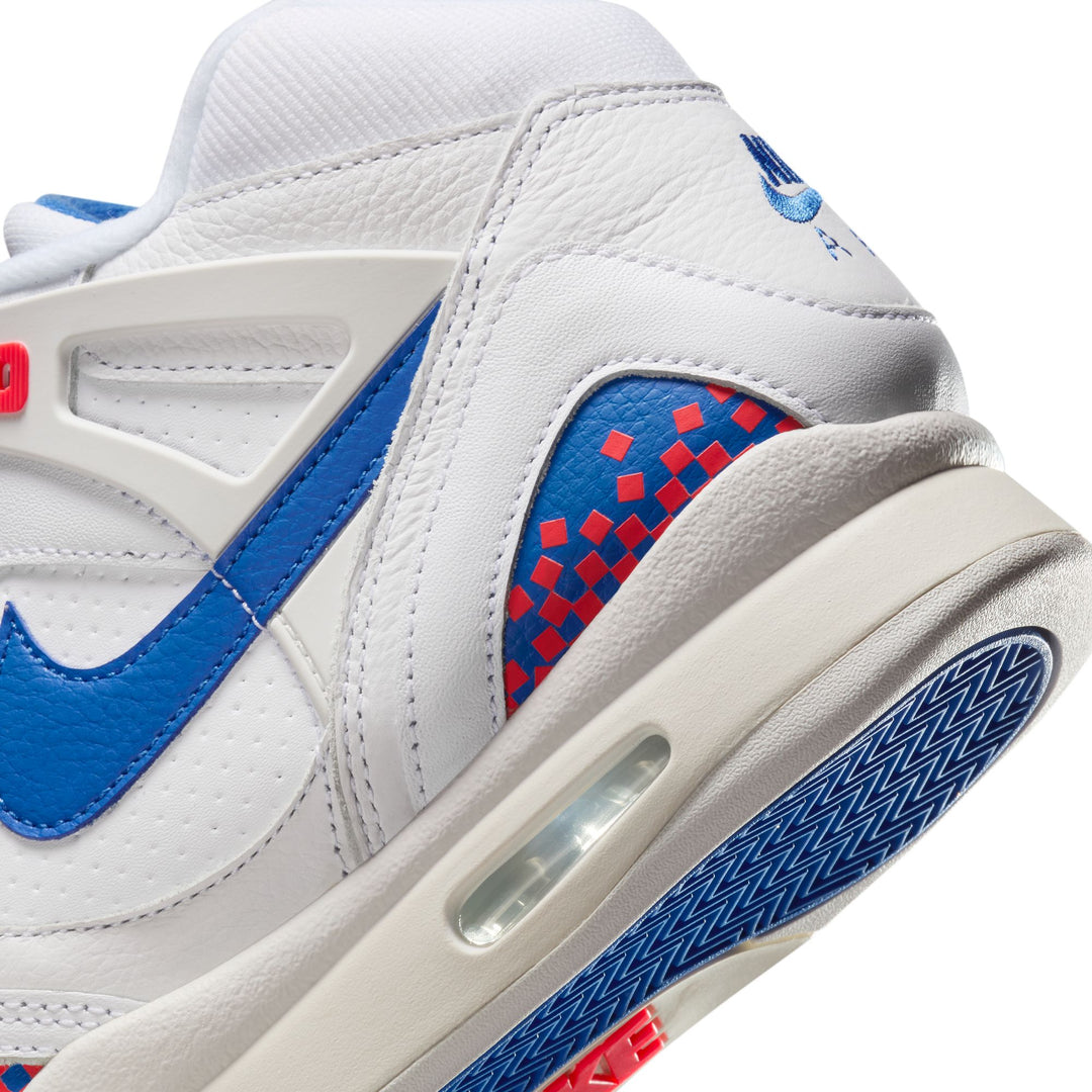 NIKE AIR TECH CHALLENGE II QS FZ9033-102 "PIXEL COURT" - WHITE/ROYAL BLUE/LASER CRIMSON/PALE IVORY/PLATIUM TINT