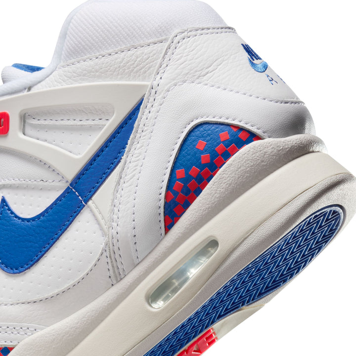 NIKE AIR TECH CHALLENGE II QS FZ9033-102 "PIXEL COURT" - WHITE/ROYAL BLUE/LASER CRIMSON/PALE IVORY/PLATIUM TINT