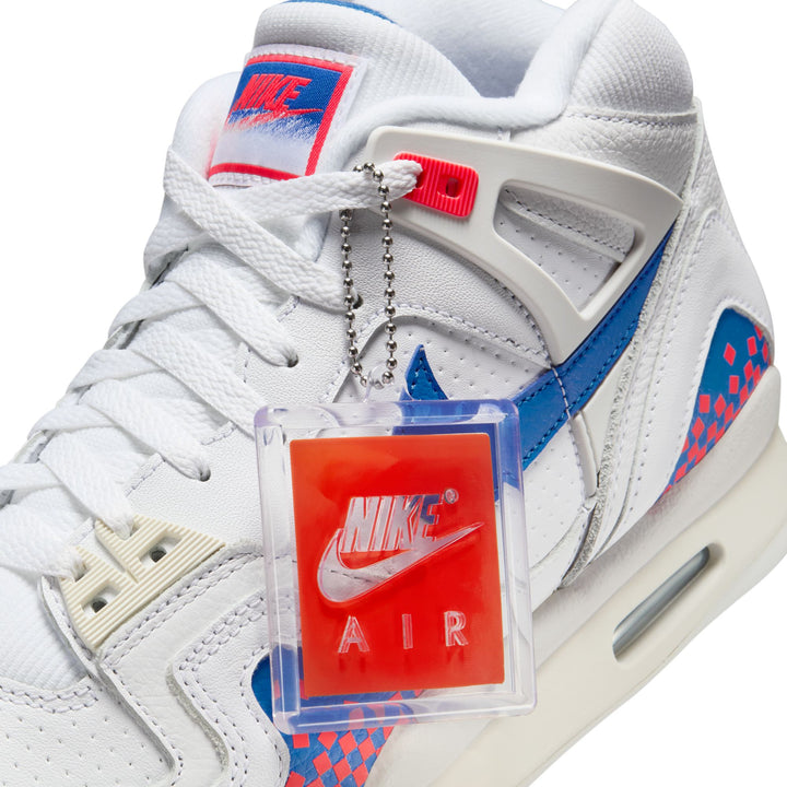 NIKE AIR TECH CHALLENGE II QS FZ9033-102 "PIXEL COURT" - WHITE/ROYAL BLUE/LASER CRIMSON/PALE IVORY/PLATIUM TINT