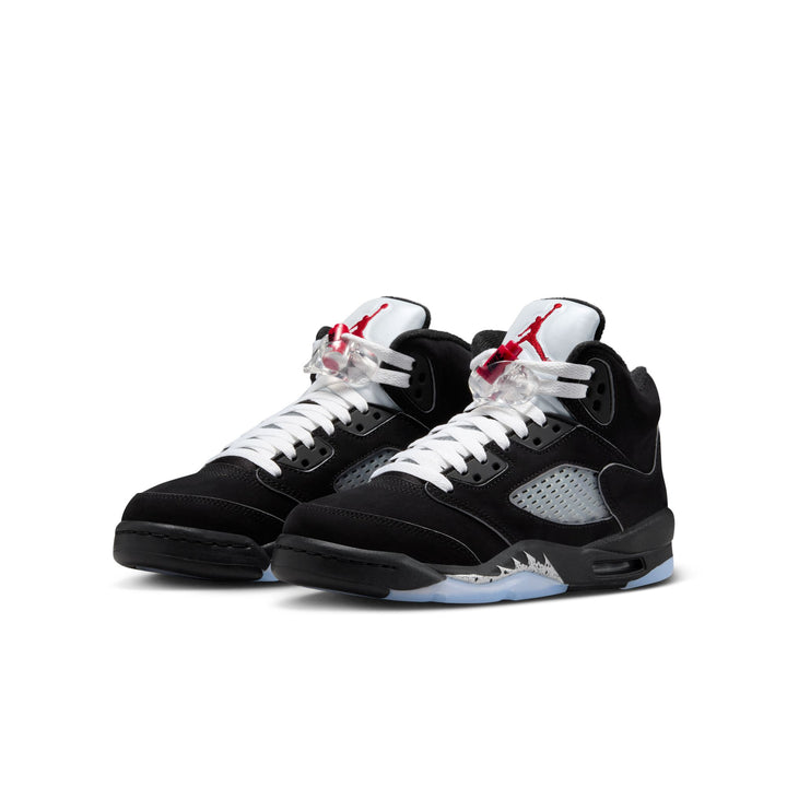 AIR JORDAN 5 RETRO OG (GS) HF3976-001 "BLACK METALLIC REIMAGINED" - BLACK/METALLIC/WOLF GREY/FIRE RED