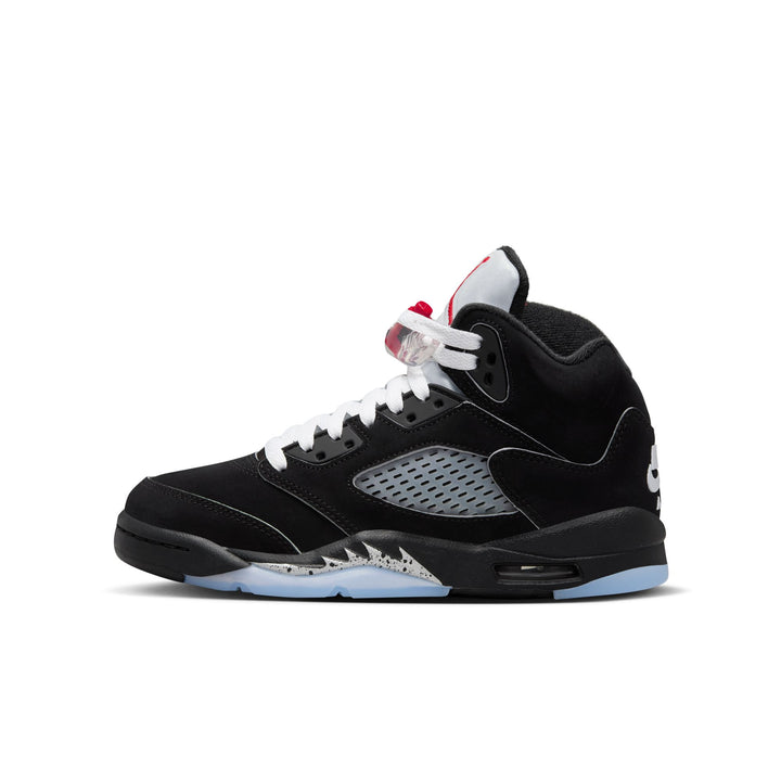 AIR JORDAN 5 RETRO OG (GS) HF3976-001 "BLACK METALLIC REIMAGINED" - BLACK/METALLIC/WOLF GREY/FIRE RED