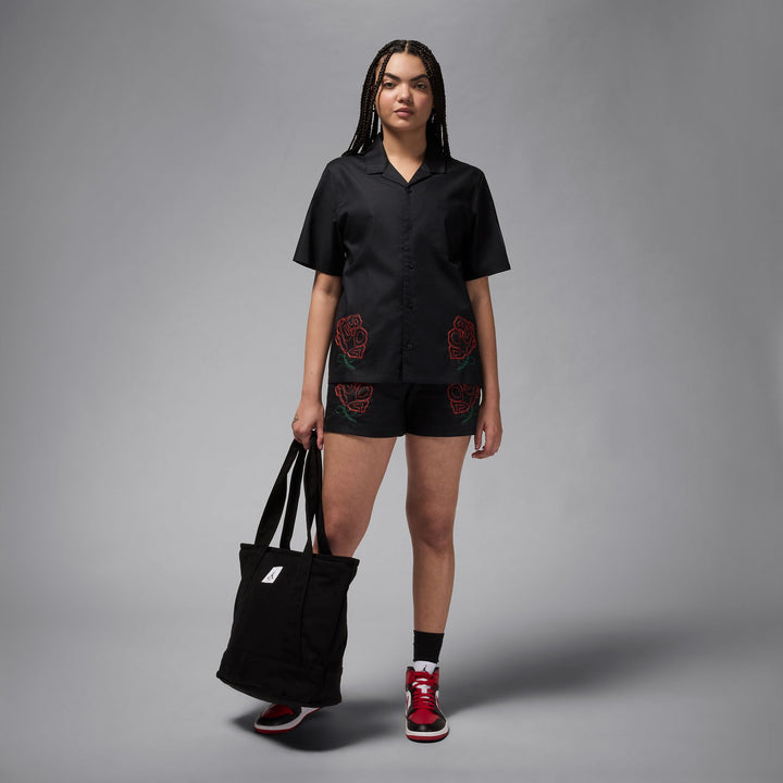WOMEN JORDAN SHORT SLEEVE TOP HJ0096-010 - BLACK
