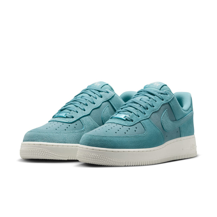WOMENS NIKE AIR FORCE 1 '07 HJ5336-400 "BLUE SUEDE" - DENIM TURQUOISE/SAIL