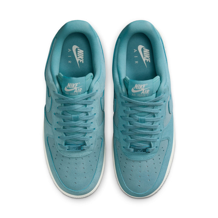 WOMENS NIKE AIR FORCE 1 '07 HJ5336-400 "BLUE SUEDE" - DENIM TURQUOISE/SAIL
