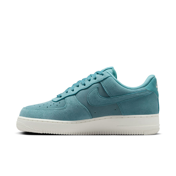 WOMENS NIKE AIR FORCE 1 '07 HJ5336-400 "BLUE SUEDE" - DENIM TURQUOISE/SAIL