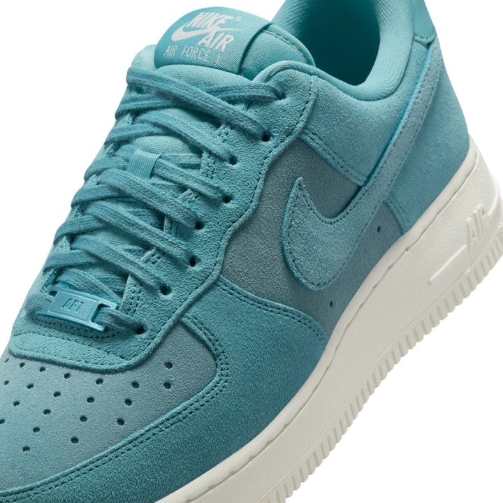 WOMENS NIKE AIR FORCE 1 '07 HJ5336-400 "BLUE SUEDE" - DENIM TURQUOISE/SAIL