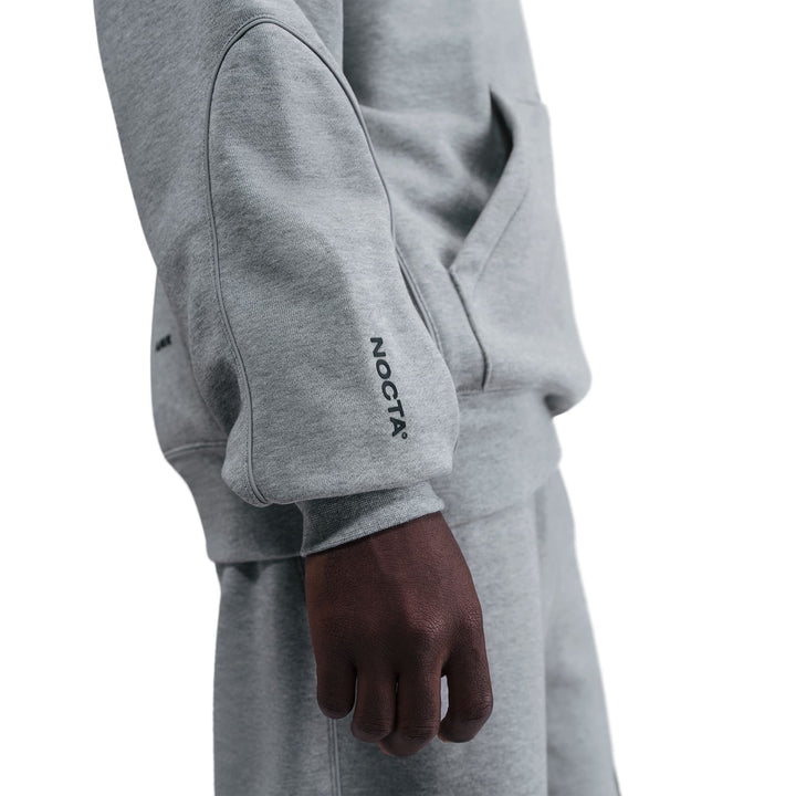 Sweat à capuche Nike NRG Nocta Fleece 2 HM5762-021 - Gris chiné/Argent mat/Noir