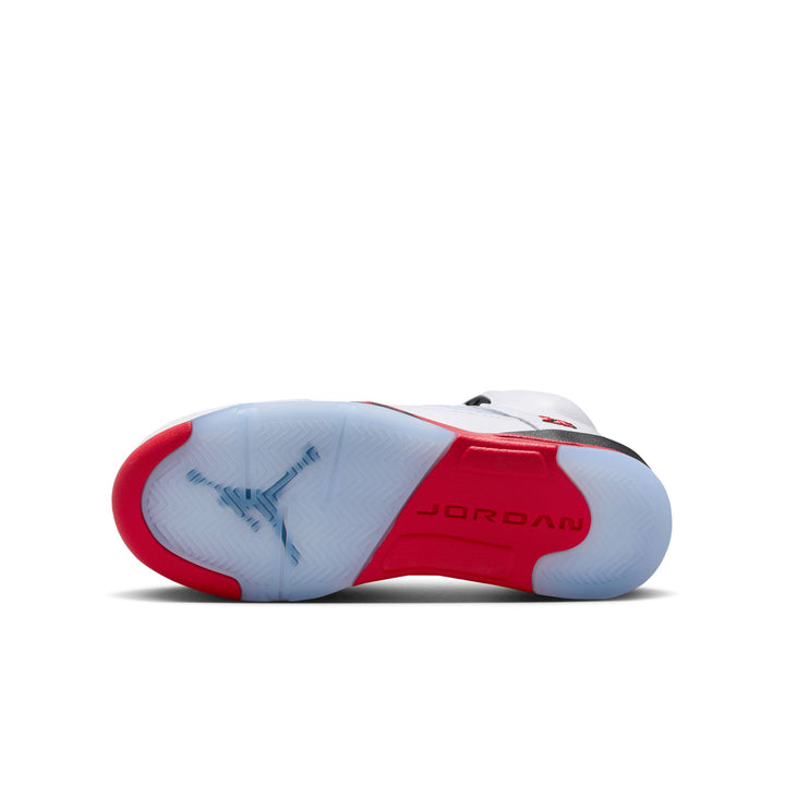 AIR JORDAN 5 RETRO OG (GS) HQ7980-101 "FIRE RED" - WHITE/FIRE RED