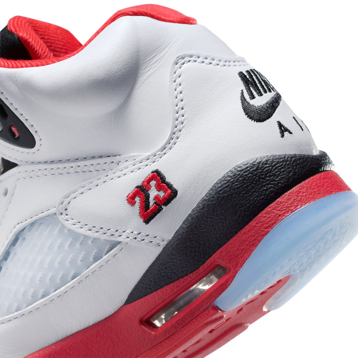 AIR JORDAN 5 RETRO OG (GS) HQ7980-101 "FIRE RED" - WHITE/FIRE RED