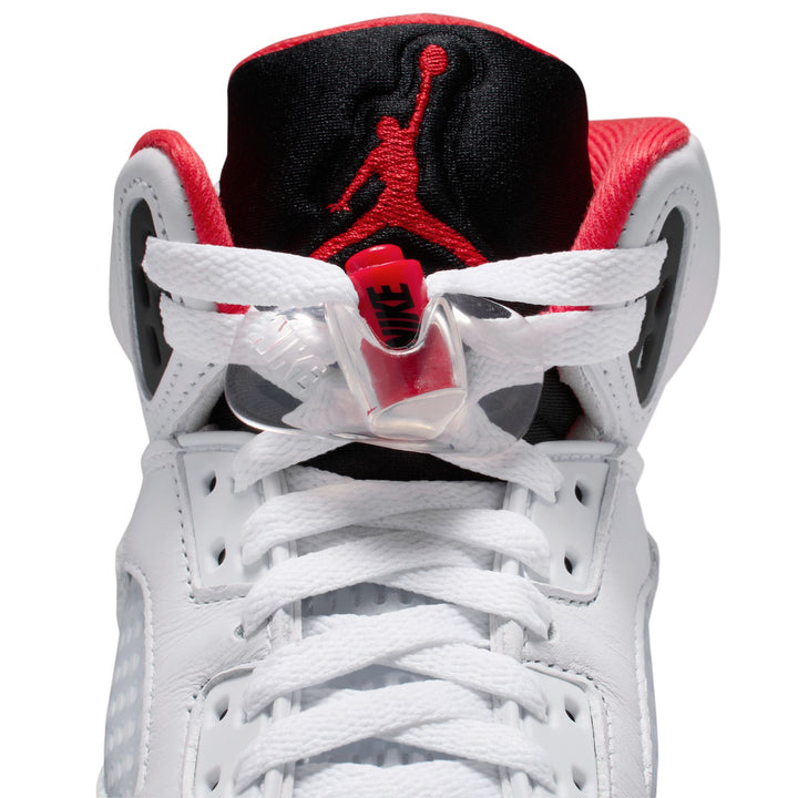AIR JORDAN 5 RETRO OG (GS) HQ7980-101 "FIRE RED" - WHITE/FIRE RED