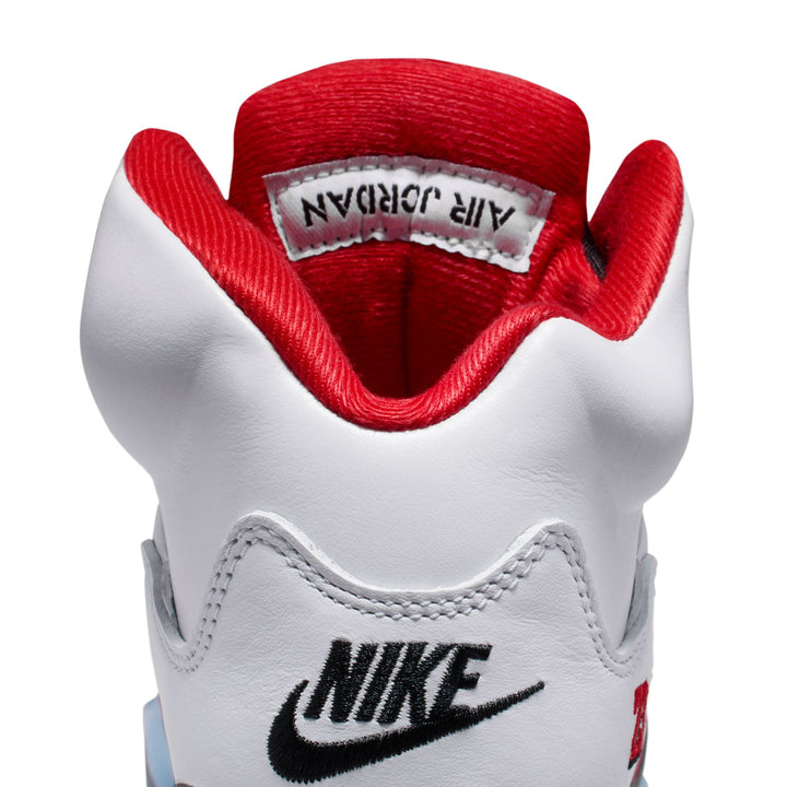 AIR JORDAN 5 RETRO OG (GS) HQ7980-101 "FIRE RED" - WHITE/FIRE RED
