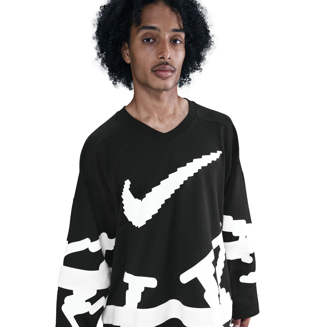 NIKE CLUB HOCKEY JERSEY NEO HV1137-010 - BLACK/WHITE/WHITE