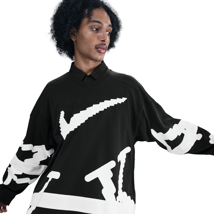 NIKE CLUB HOCKEY JERSEY NEO HV1137-010 - BLACK/WHITE/WHITE