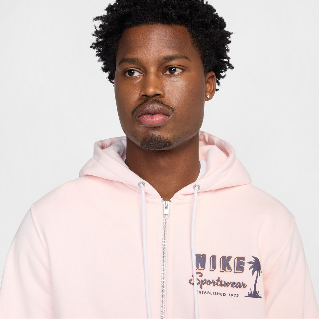 NIKE CLUB FLEECE ZIP HOOD HV4614-464 - LIGHT SOFT PINK