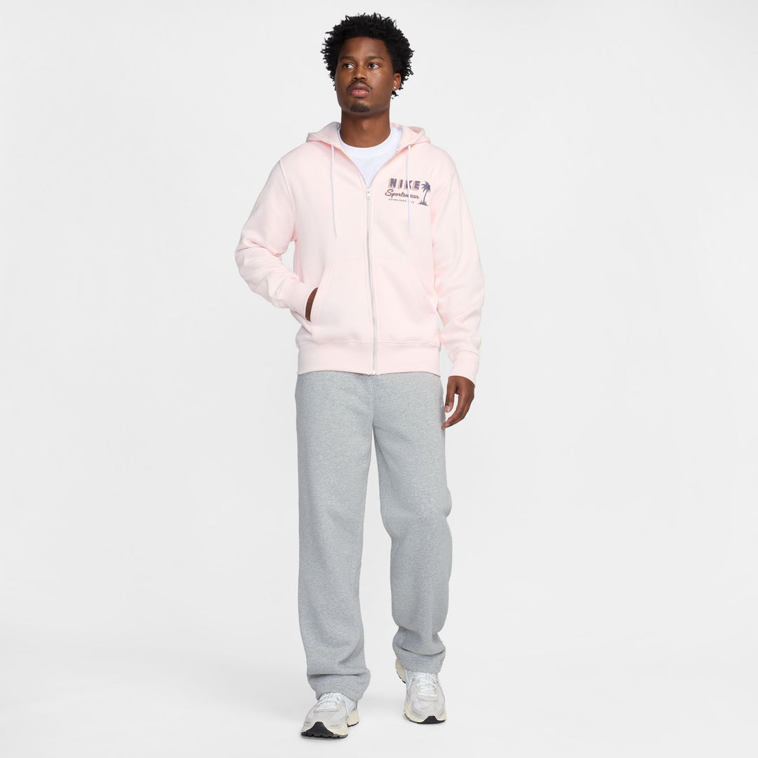 NIKE CLUB FLEECE ZIP HOOD HV4614-464 - LIGHT SOFT PINK