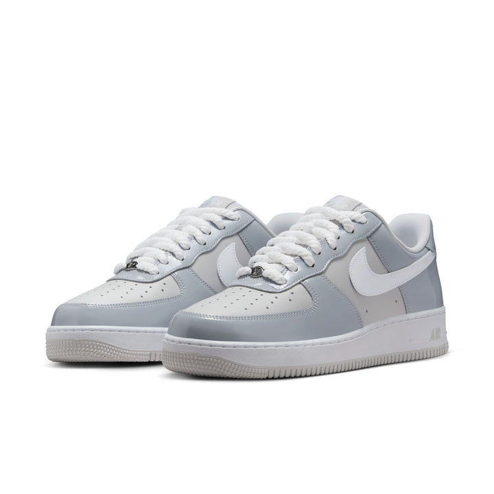 NIKE AIR FORCE 1 '07 LV8 HV9405-001 "WOLF GREY PATENT" - WOLF GREY/VAST WHITE