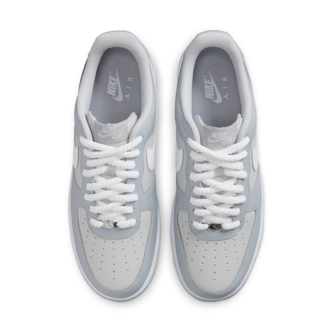 NIKE AIR FORCE 1 '07 LV8 HV9405-001 "WOLF GREY PATENT" - WOLF GREY/VAST WHITE