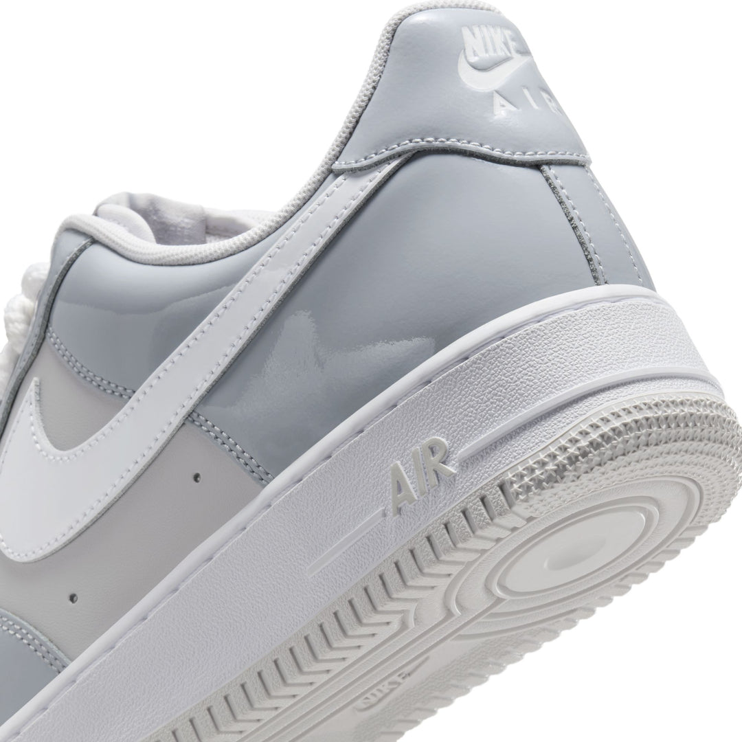 NIKE AIR FORCE 1 '07 LV8 HV9405-001 "WOLF GREY PATENT" - WOLF GREY/VAST WHITE