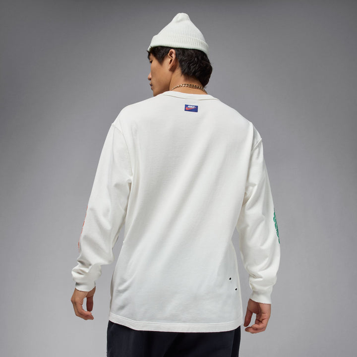 JORDAN RARE AIR WASH 85 LONGSLEEVE IB3134-133 - SAIL/BRILLIANT ORANGE