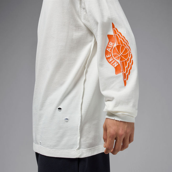 JORDAN RARE AIR WASH 85 LONGSLEEVE IB3134-133 - SAIL/BRILLIANT ORANGE