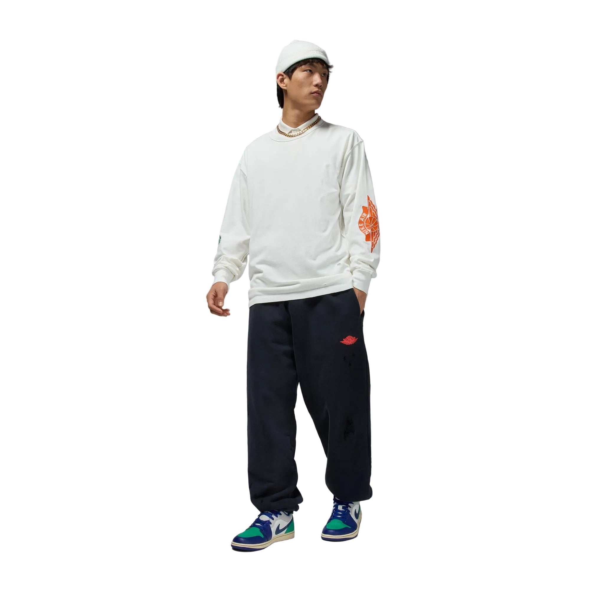 JORDAN RARE AIR WASH 85 LONGSLEEVE IB3134-133 - SAIL/BRILLIANT