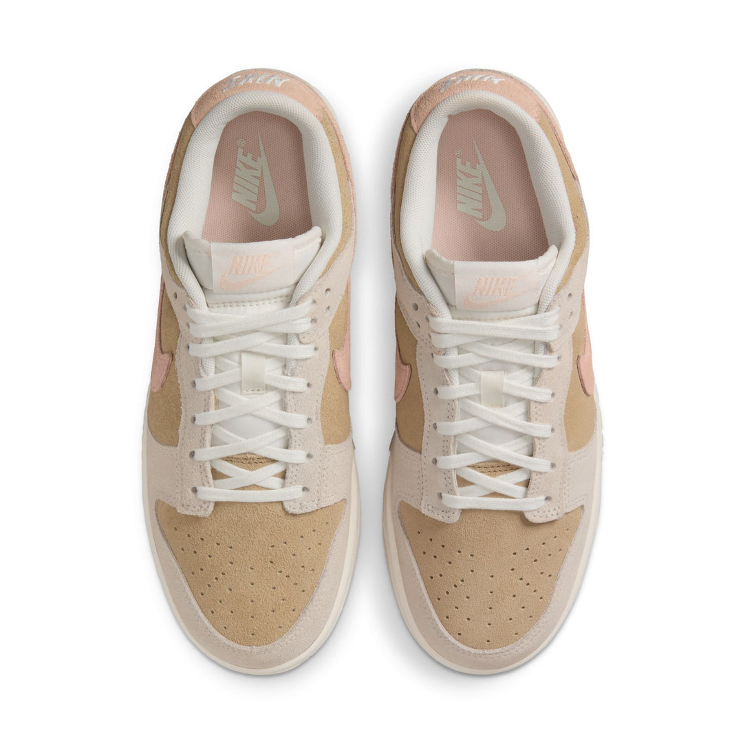 WOMENS NIKE DUNK LOW IB4367-030 "PARACHUTE" - PHANTOM/PARACHUTE BEIGE/SAIL/WASHED CORAL