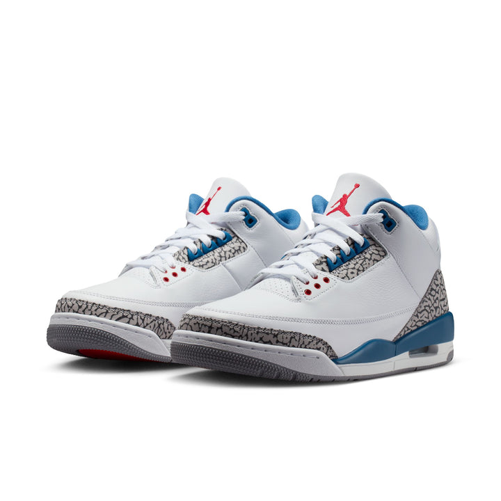 AIR JORDAN 3 RETRO OG IF4396-104 "TRUE BLUE" - WHITE/FIRE RED/TRUE BLUE