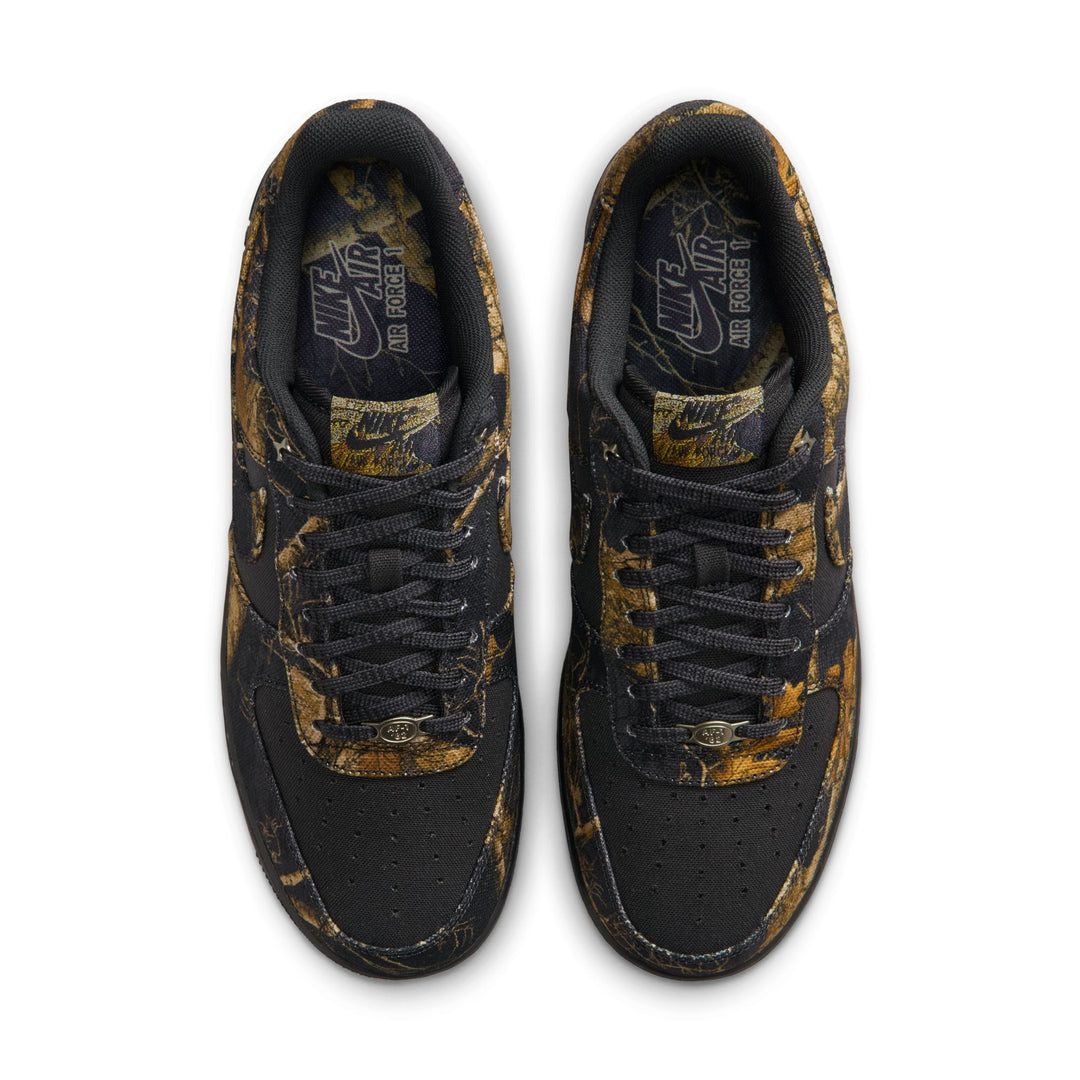 NIKE AIR FORCE 1 '07 IH1221-001 "REAL TREE CAMO" - OFF NOIR/MULTI COLOUR/GUM YELLOW