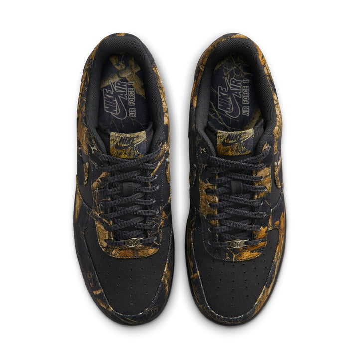 NIKE AIR FORCE 1 '07 IH1221-001 "REAL TREE CAMO" - OFF NOIR/MULTI COLOUR/GUM YELLOW