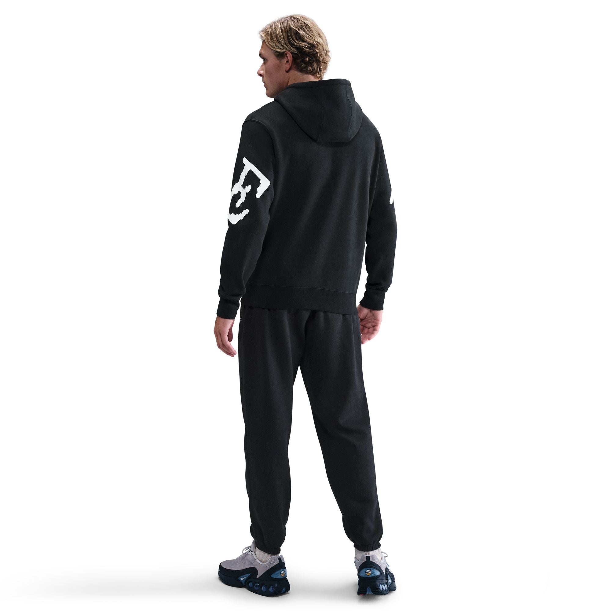 NIKE CLUB HOODIE GRAPHIC NEO IH4258-010 - BLACK/WHITE/WHITE – Dipt
