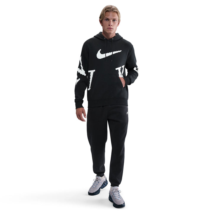 NIKE CLUB HOODIE GRAPHIC NEO IH4258-010 - BLACK/WHITE/WHITE