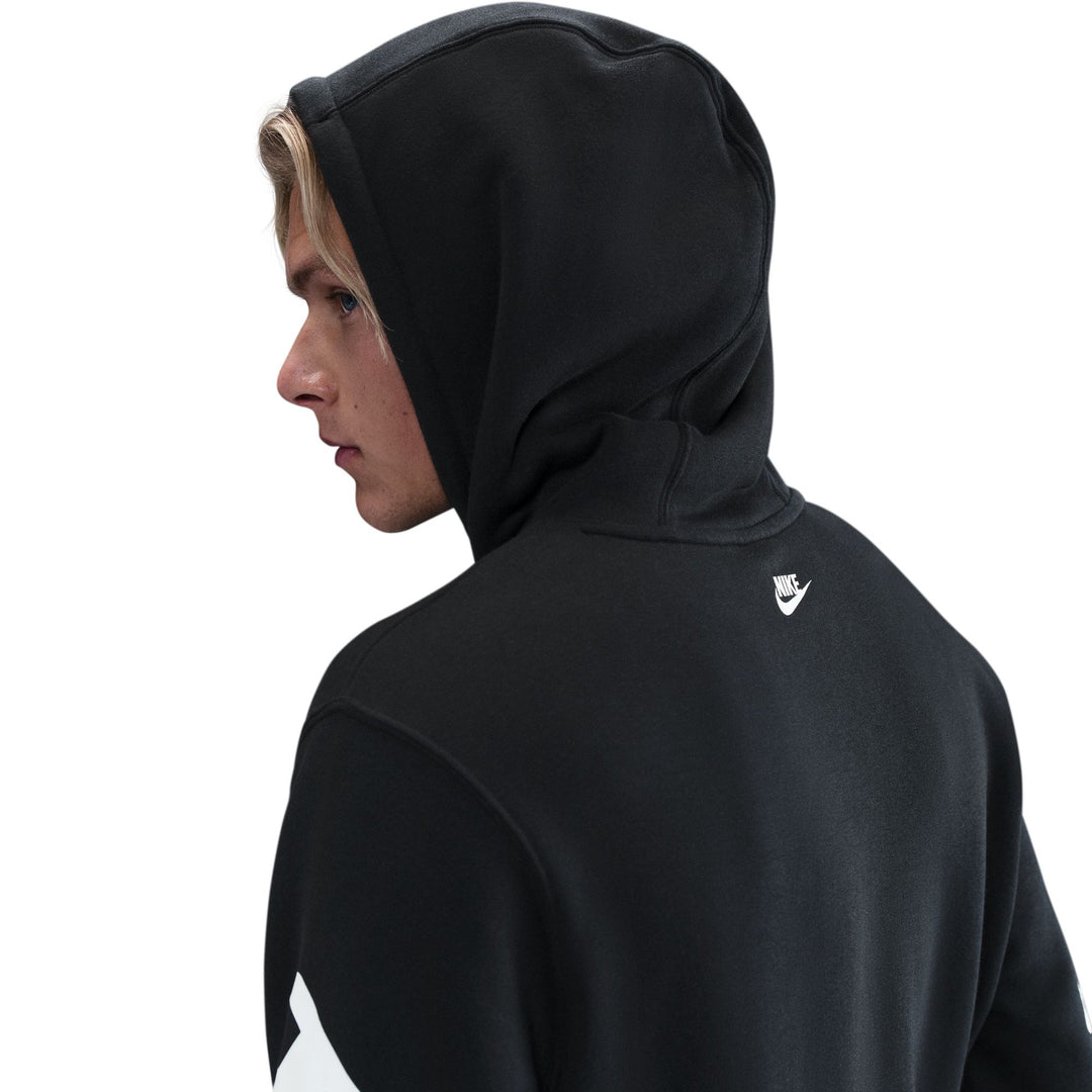 NIKE CLUB HOODIE GRAPHIC NEO IH4258-010 - BLACK/WHITE/WHITE