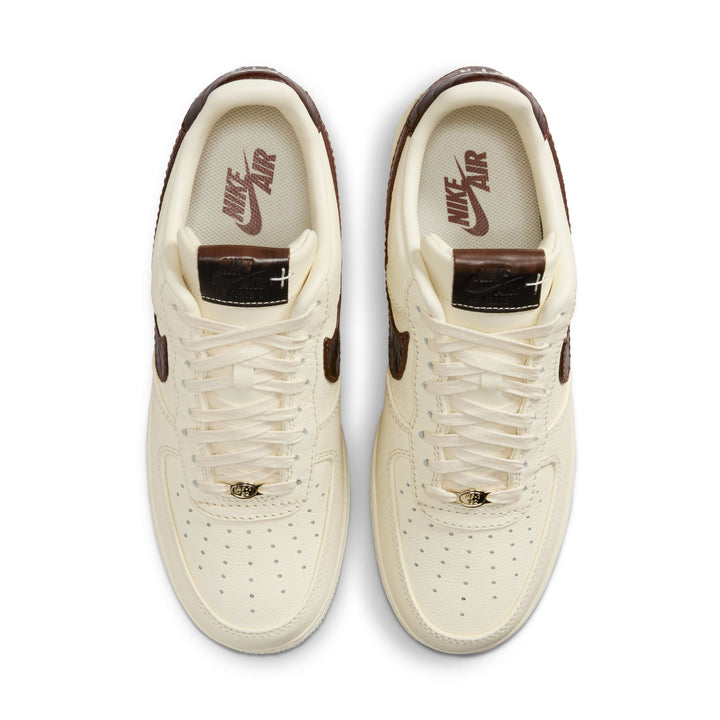 NIKE AIR FORCE 1 '07 IH7332-001 "SOFT PEARL/BROWN CROC" - SOFT PEARL/GHOST WHITE