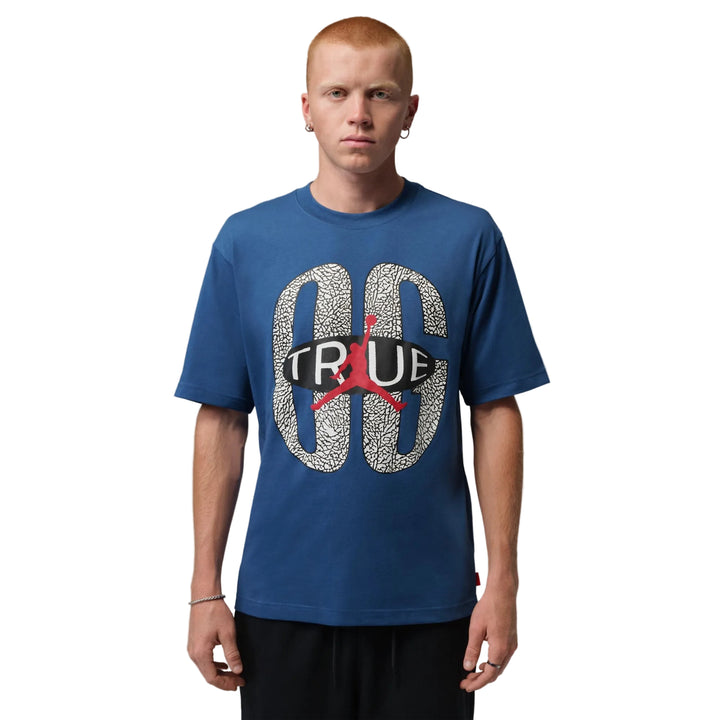 JORDAN BROOKLYN TEE IV5202-485 "TRUE BLUE" - TRUE BLUE