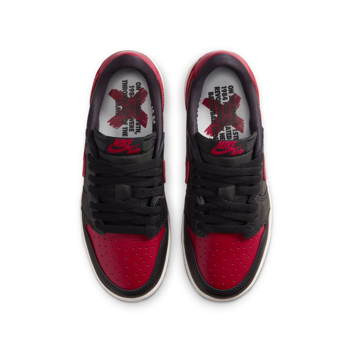 AIR JORDAN 1 RETRO LOW OG GS IW6277-001 "BANNED" - BLACK/ BLACK