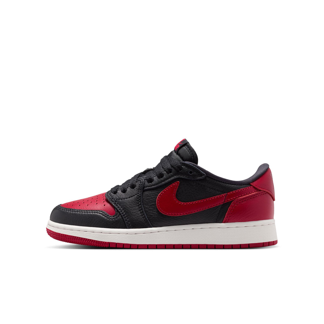 AIR JORDAN 1 RETRO LOW OG GS IW6277-001 "BANNED" - BLACK/ BLACK